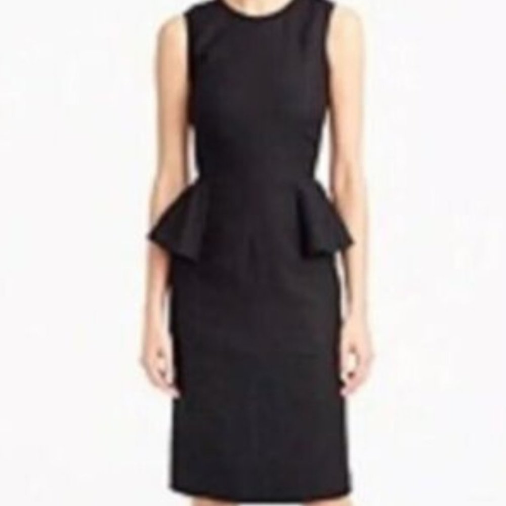 JCrew Linen Peplum Dress (Size 4)